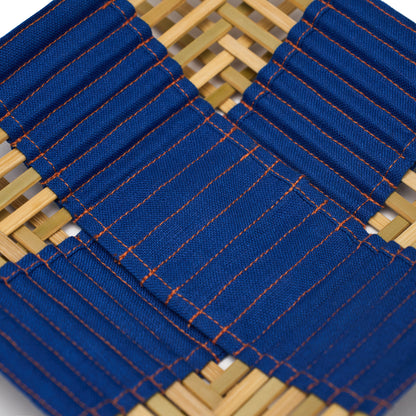 Panier de rangement en tissu bleu