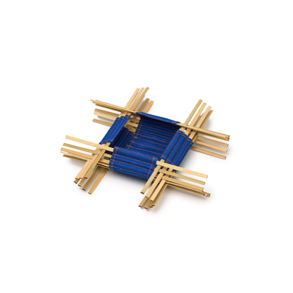 Panier de rangement en tissu bleu