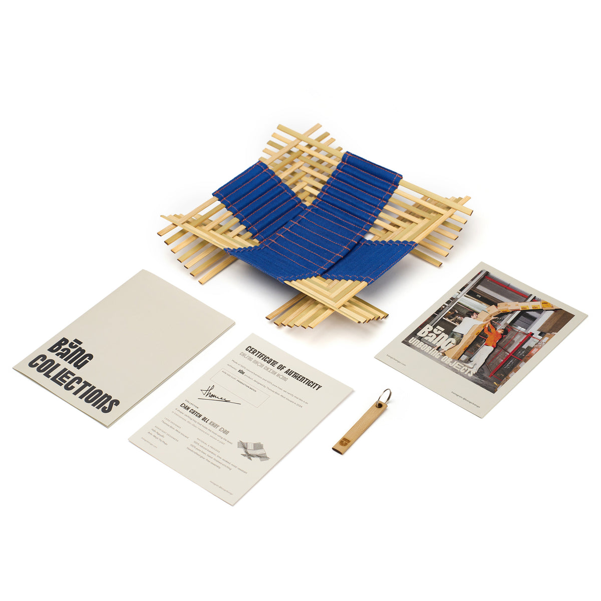 Panier de rangement en tissu bleu